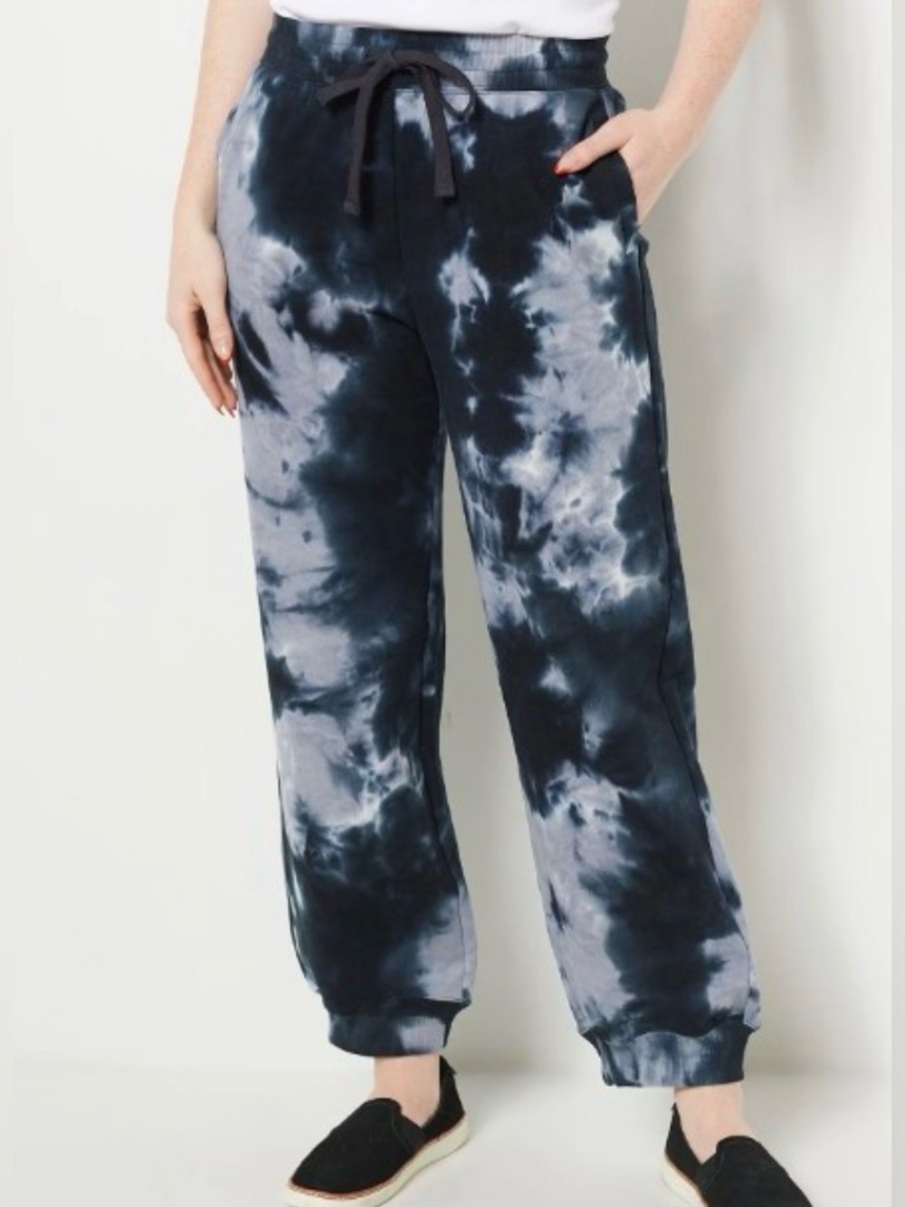 Rebecca Minkoff navy tie dye joggers, XL